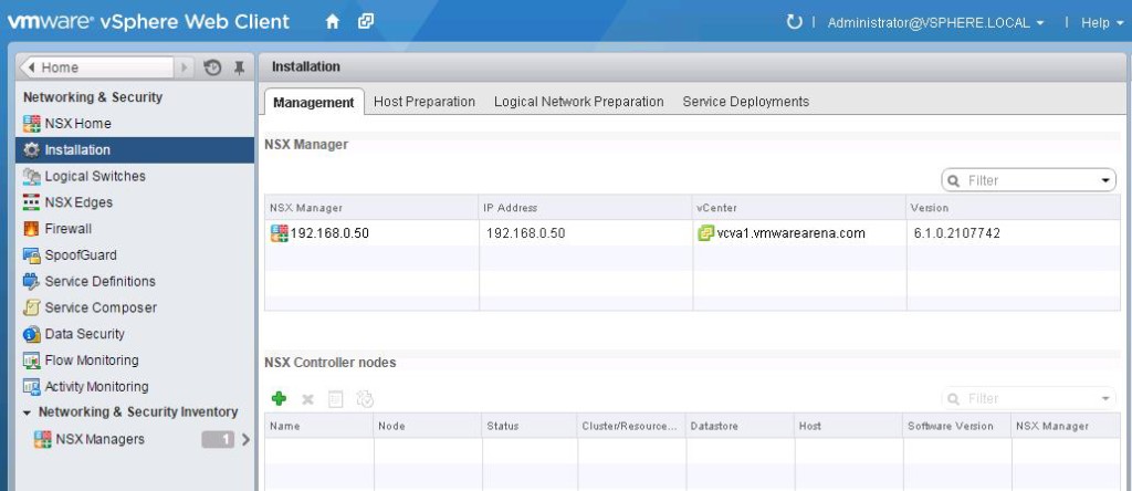 NSX integration with vCenter-9