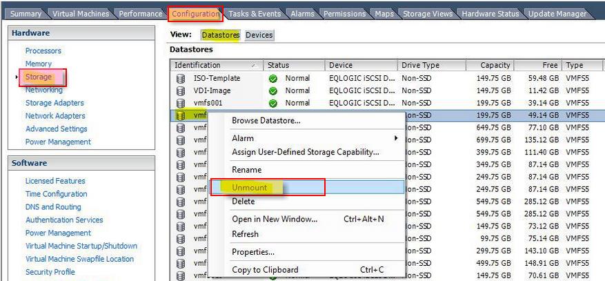 Remove LUNs from ESXi host -2