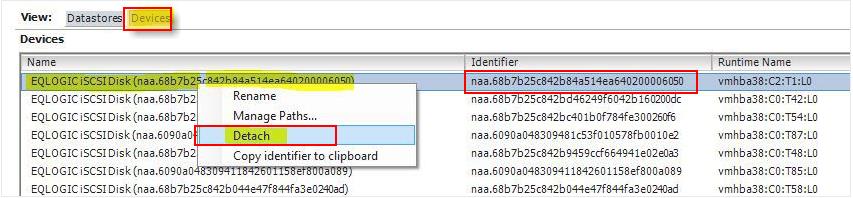 Remove LUNs from ESXi host -4