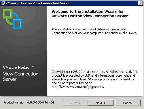 VMware Horizon 6-Connection Server Install