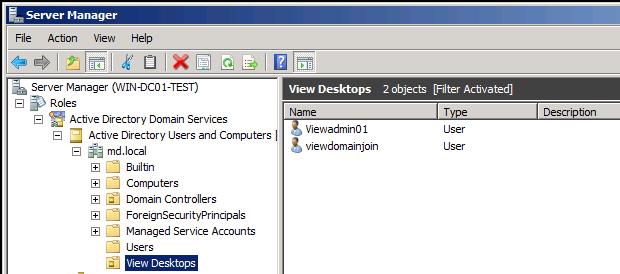 virtual desktop infrastructure Configuration -Horizon View Administrator