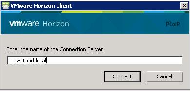Access View Desktops using VMware View Client_2