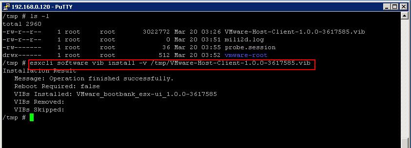 Download and Install VMware Host Client