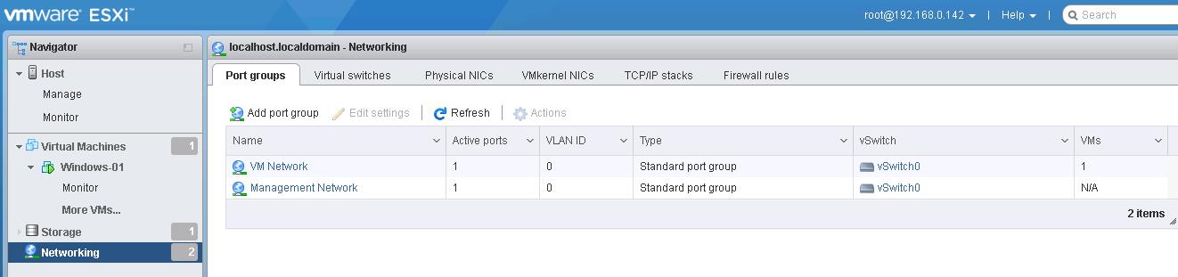 VMware Host Client -ESXi 6.0 U2