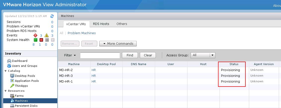 VMware View _Deploying Linked Clones _16