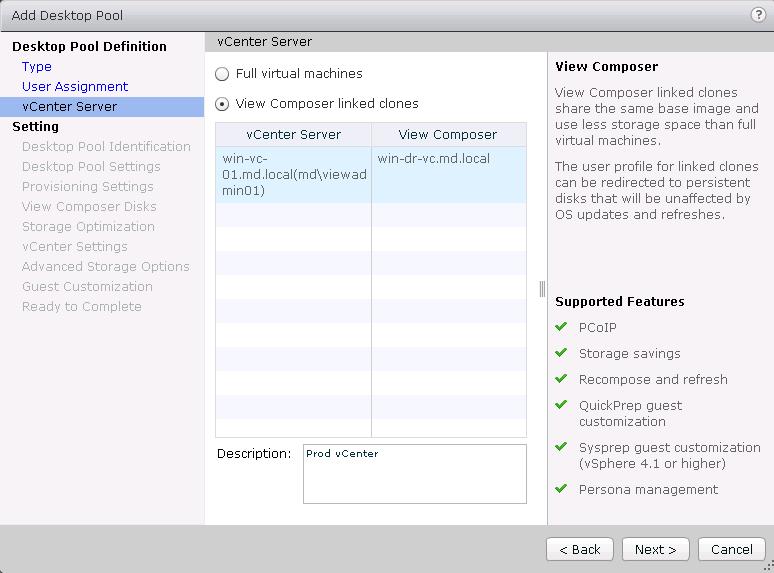 VMware View _Deploying Linked Clones _4