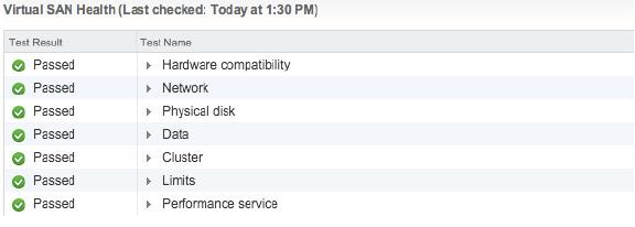 Virtual SAN 6.2 - Health Check