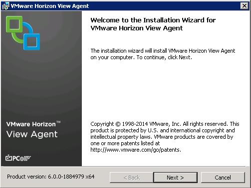 VMware View Agent Installation on RDS host