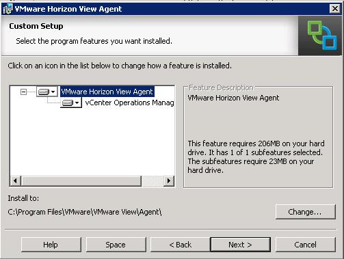 VMware View Agent Installation on RDS host