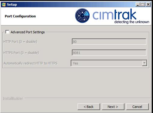 Installing Cimtrak Web management Console _5