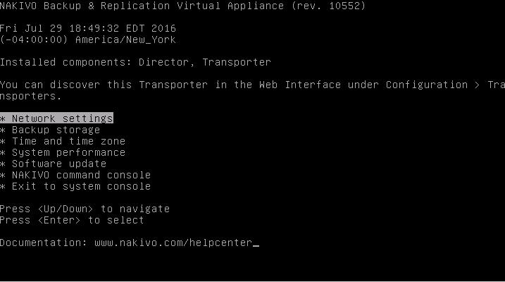 Configuring NAKIVO Backup & Replication V6