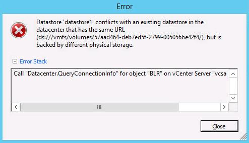 Datastore Conflict