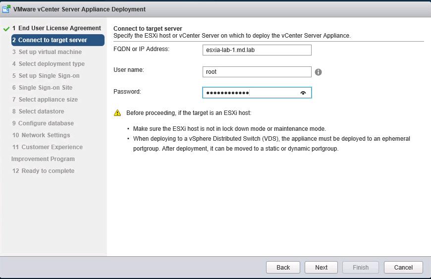 vCenter Server appliance