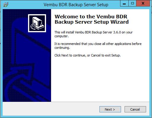 Vembu BDR Backup Server