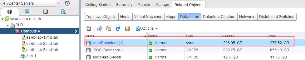 Virtual SAN Storage Providers