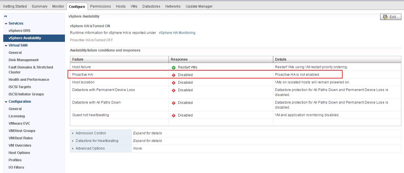 vSphere 6.5 High Availability Proactive HA