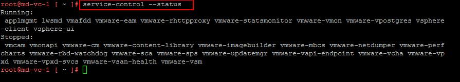 Starting & Stopping Services in vCenter Server Appliance 6.5_2