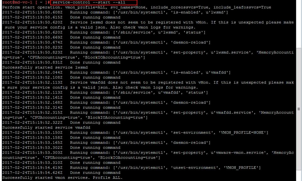 Starting & Stopping Services in vCenter Server Appliance 6.5_6