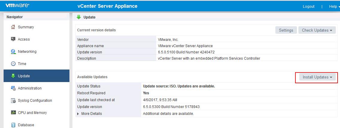 Upgrade vCenter Server appliance 6.5 to vCSA 6.5b _4