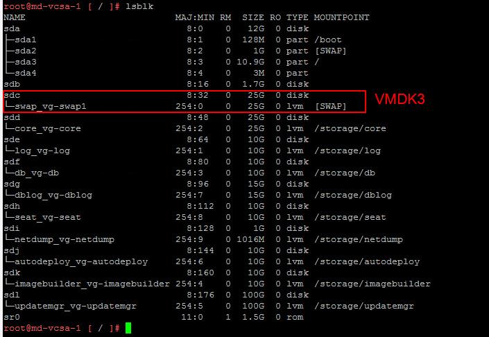 VCSA 6.5 VMDK Partitions & Mount Points_4