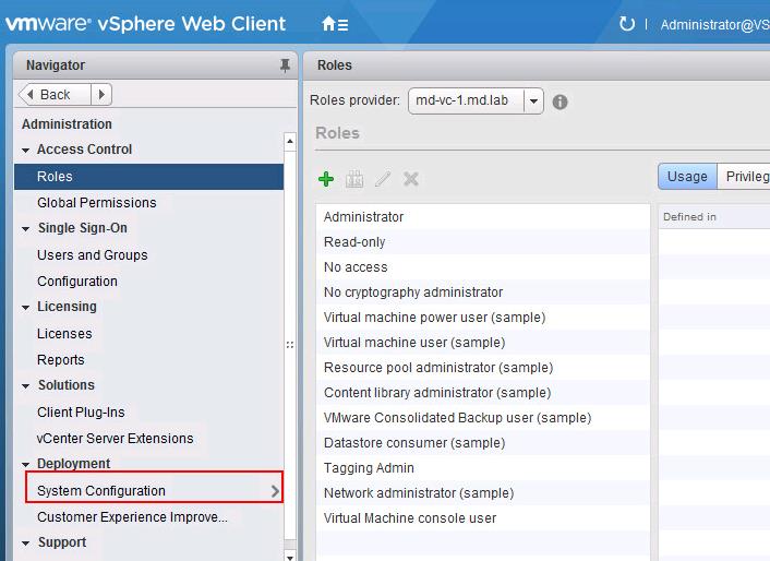 Join VCSA 6.5 to Active Directory Domain