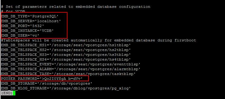 VCSA 6.5 Embedded VPostgres Database_2