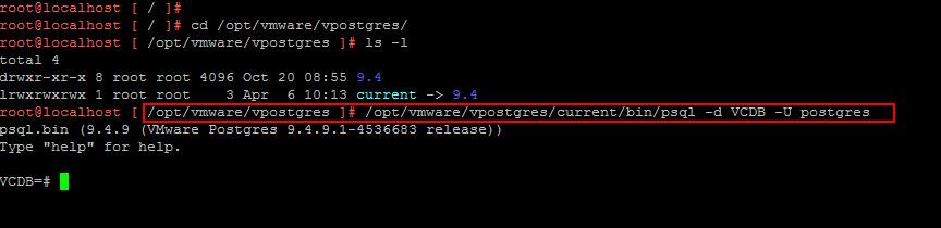 VCSA 6.5 Embedded VPostgres Database_3