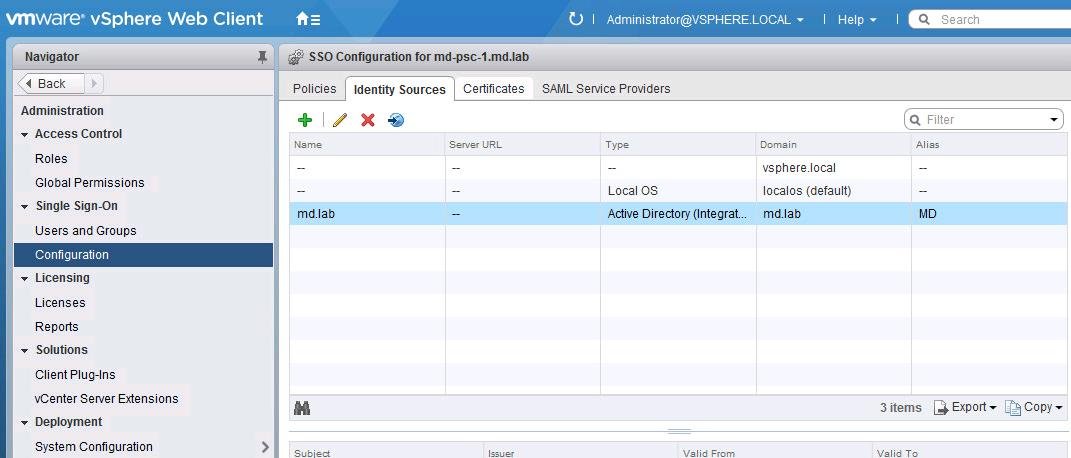 Add Active Directory Authentication to vCenter 6.5_5