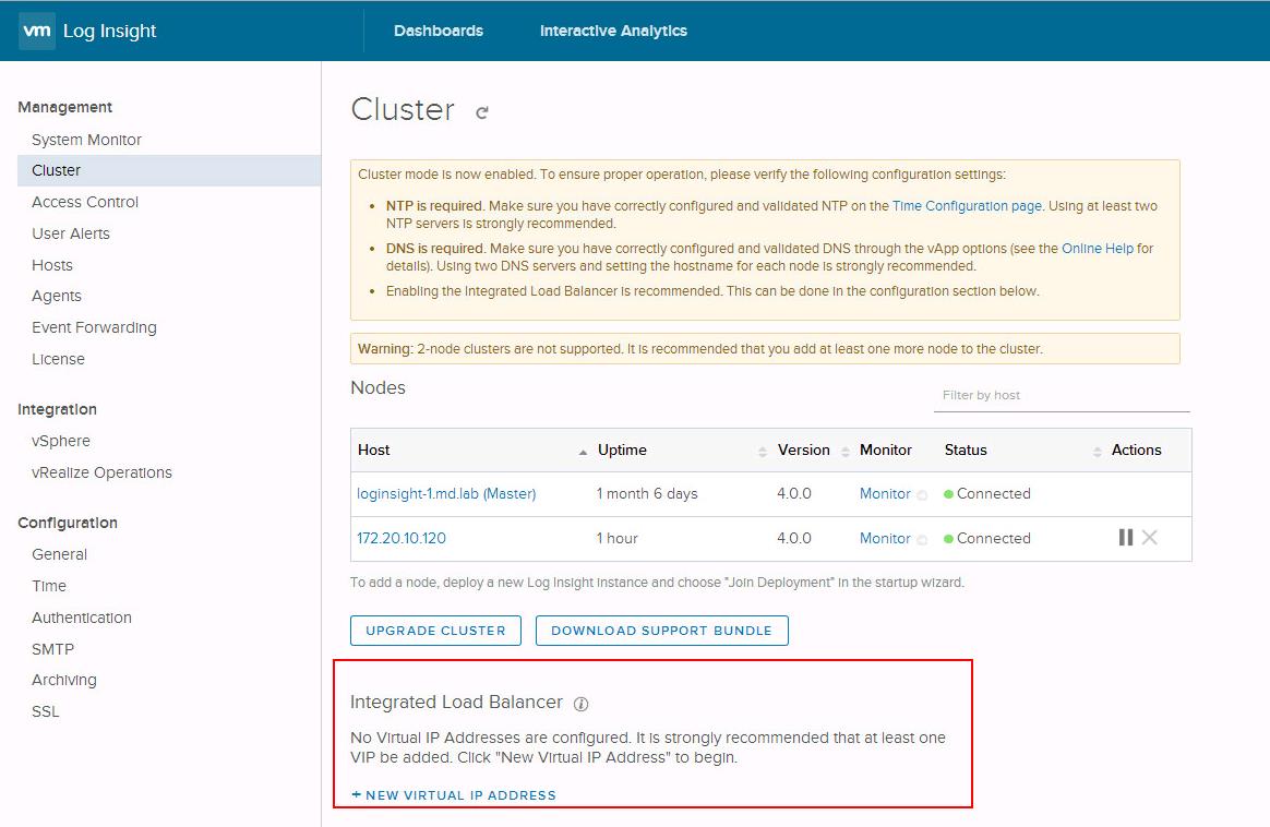 Enabling Log insight Integrated Load Balancer_2