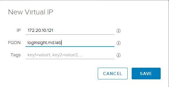 Enabling Log insight Integrated Load Balancer_3