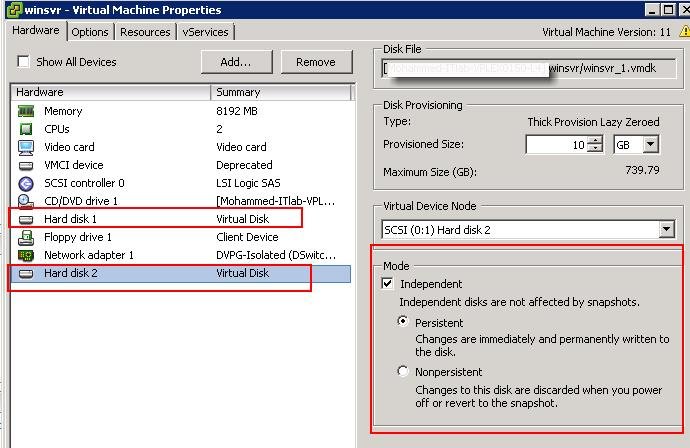 Exclude VM disk from VMware Snapshot_2