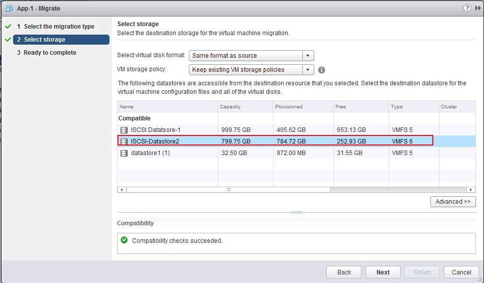 Storage vMotion of VMware Snapshot_2