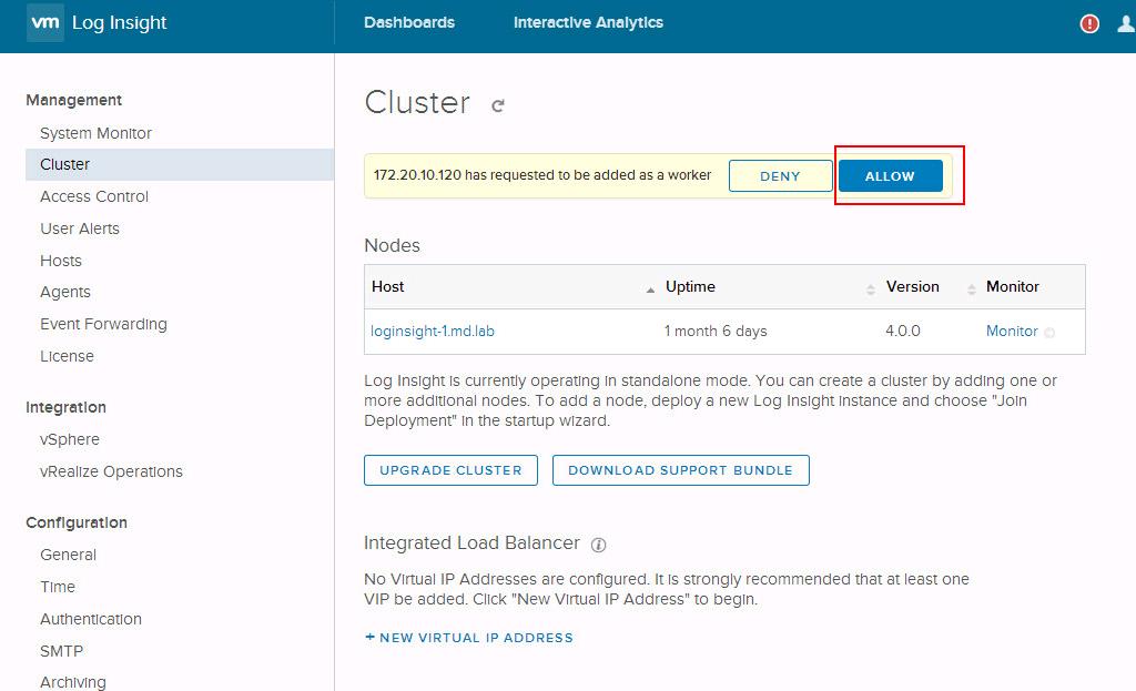 adding Worker nodes to vRealize Log Insight Cluster_6