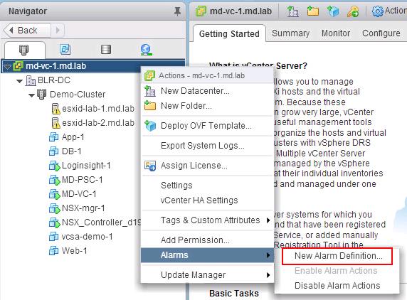 vCenter Alarm for VMware Snapshot Usage