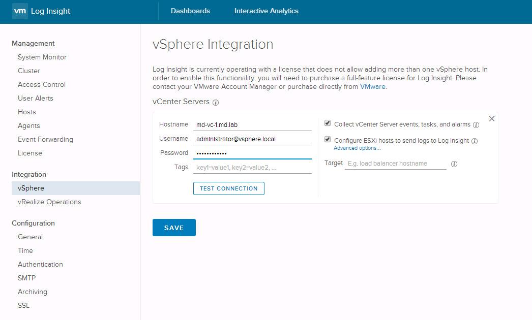 vSphere Integration with vRealize Log Insight_2