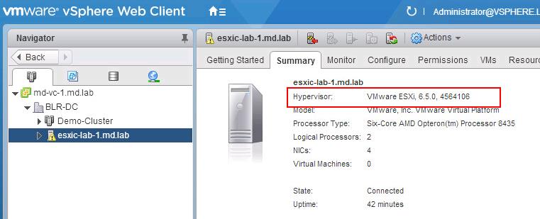 Upgrade ESXi 6.0 to ESXi 6.5 using VMware Update Manager