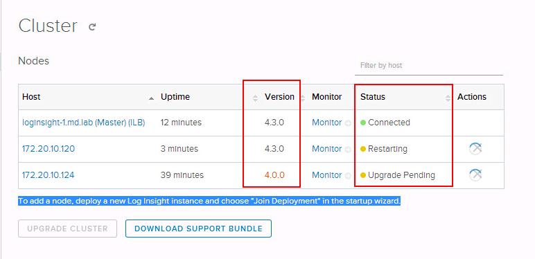 Upgrade vRealize Log Inisght Cluster_10