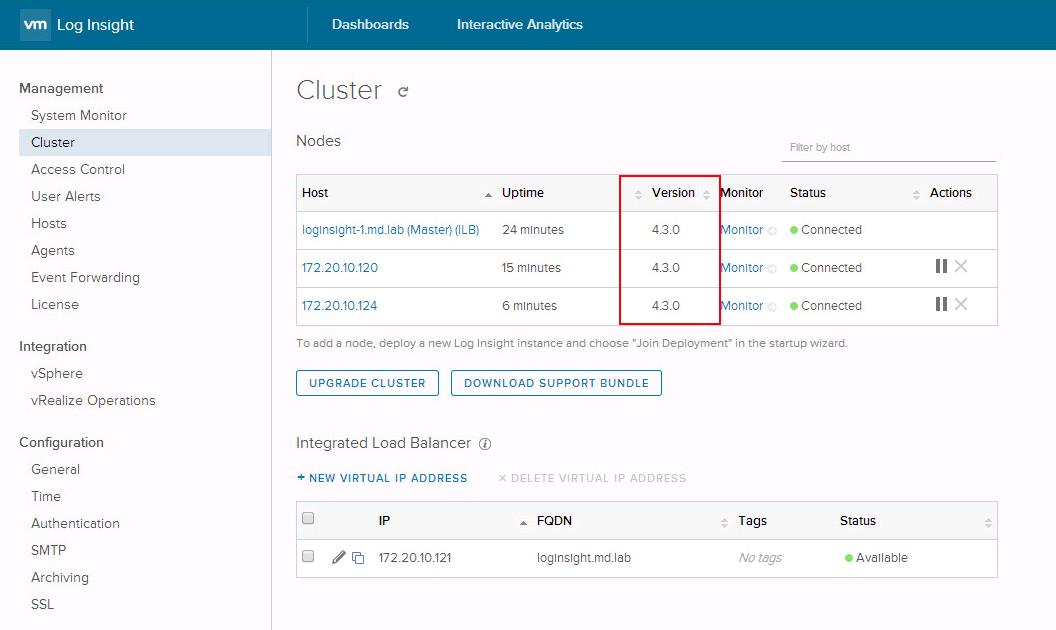 Upgrade vRealize Log Inisght Cluster_11