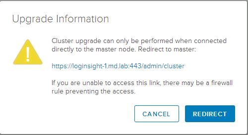 Upgrade vRealize Log Inisght Cluster_2