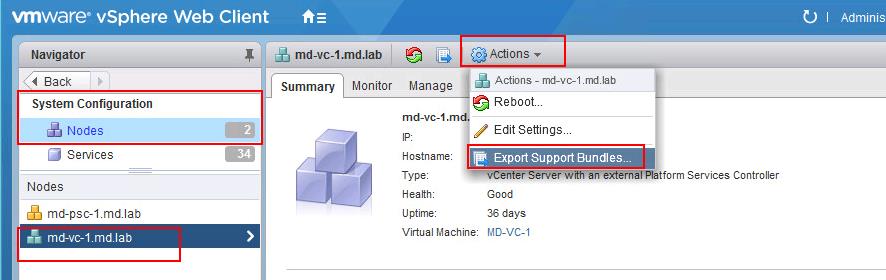 3 simple ways to generate vCenter Support bundle in vCenter Server appliance