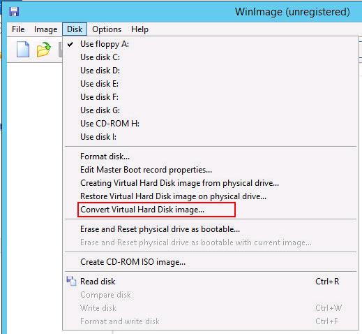 copy vhd to physical disk