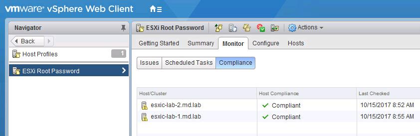 reset ESXi root Password using Host Profile