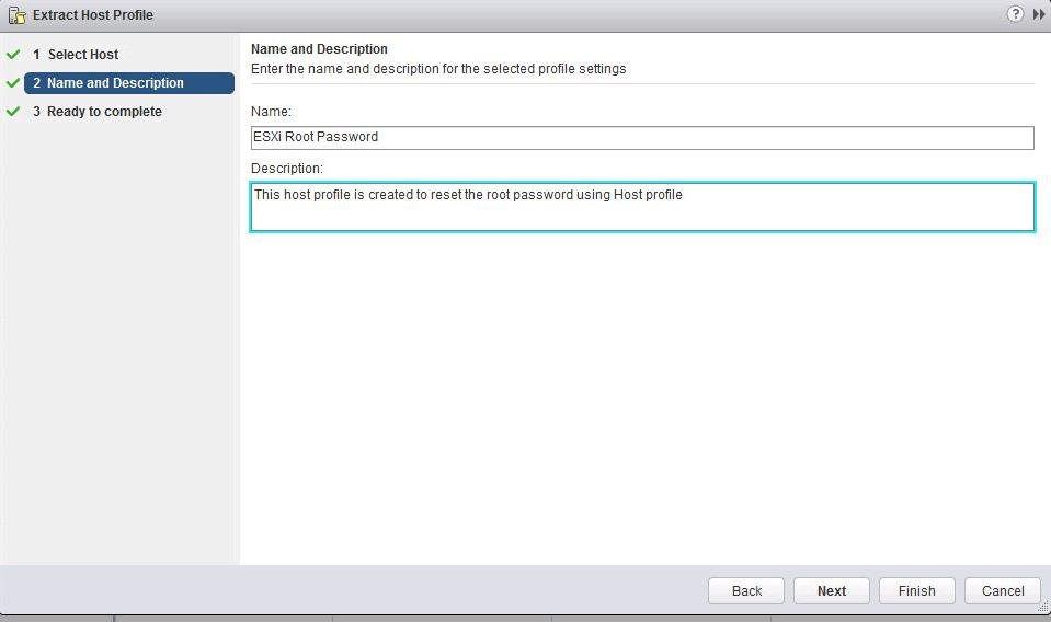 reset ESXi root Password using Host Profile