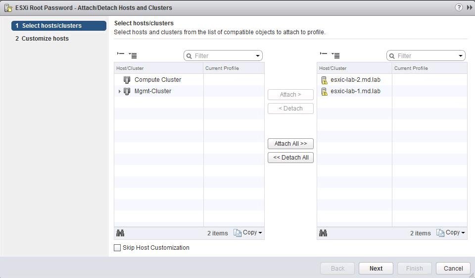 reset ESXi root Password using Host Profile