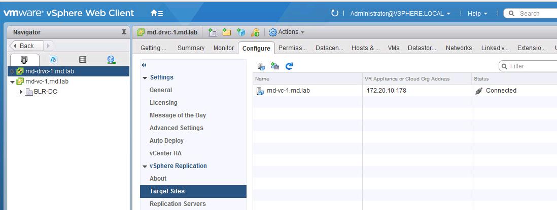 vsphere replicaton vsphere client 5.5