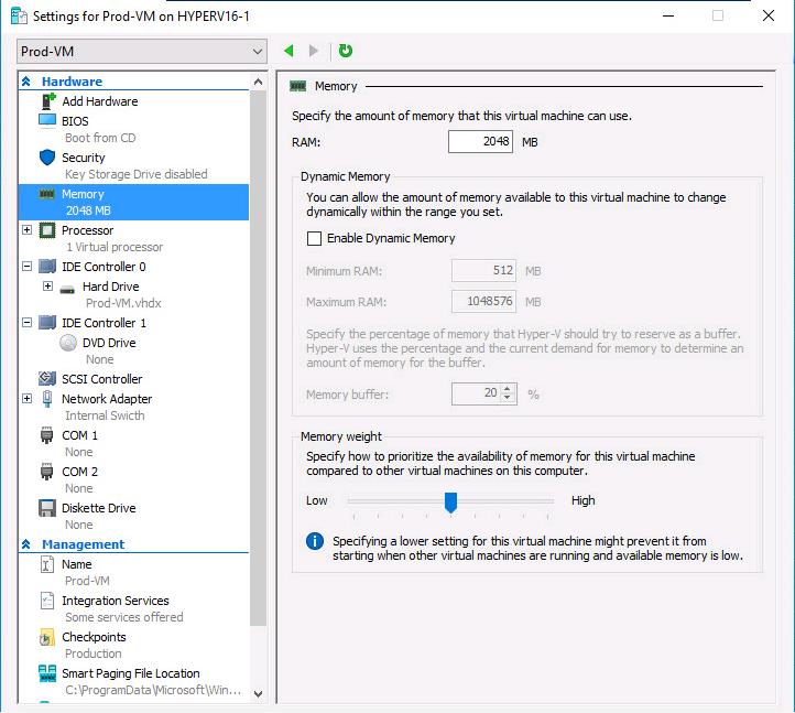 Create Virtual Machine in the Microsoft Hyper-V Server