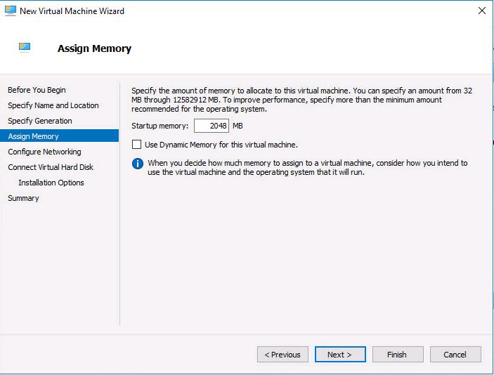 Create Virtual Machine in the Microsoft Hyper-V Server