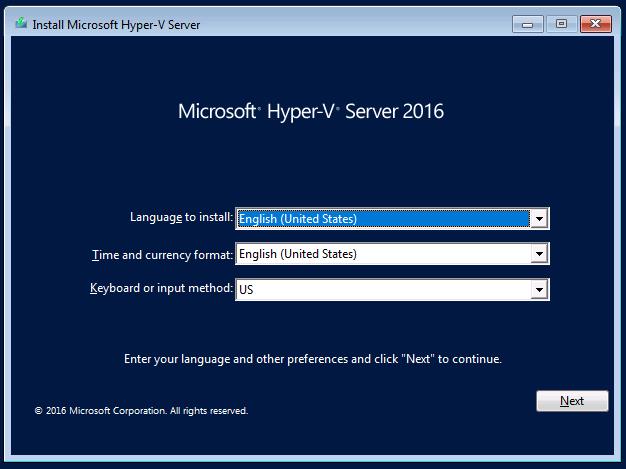 Hensigt skuffe Eastern How to Install Microsoft Hyper-V Server 2016