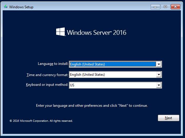 Windows Server Core 2016