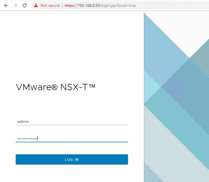 Login to NSX-T with VIP address